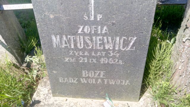 Zofia Matusiewicz 1928 Gołdap - Grobonet - Wyszukiwarka osób pochowanych