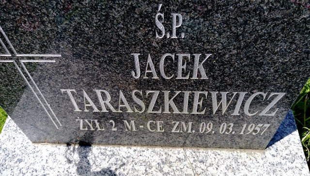 Jacek Taraszkiewicz 1957 Gołdap - Grobonet - Wyszukiwarka osób pochowanych
